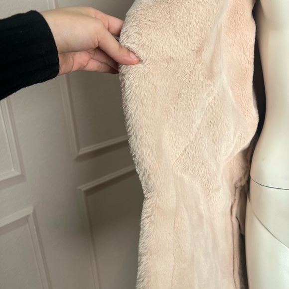 Forever 21 Faux Fur Lined Jacquard Floral Printed Long Winter Coat NWT - Picture 4 of 11